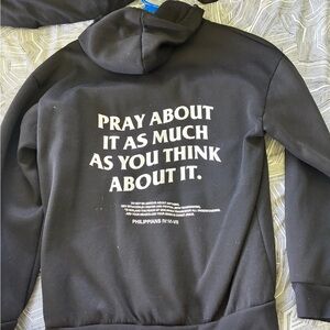 Black Hoodie with Inspirational Text